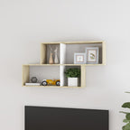 vidaXL Wandregal Weiß und Sonoma-Eiche 100x18x53 cm Holzwerkstoff