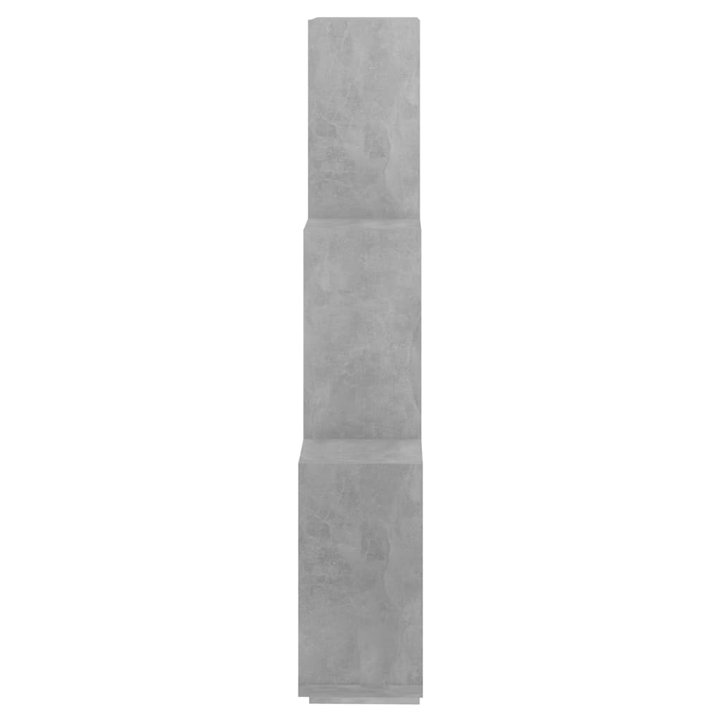 vidaXL Würfelregal Betongrau 78x15x93 cm Holzwerkstoff