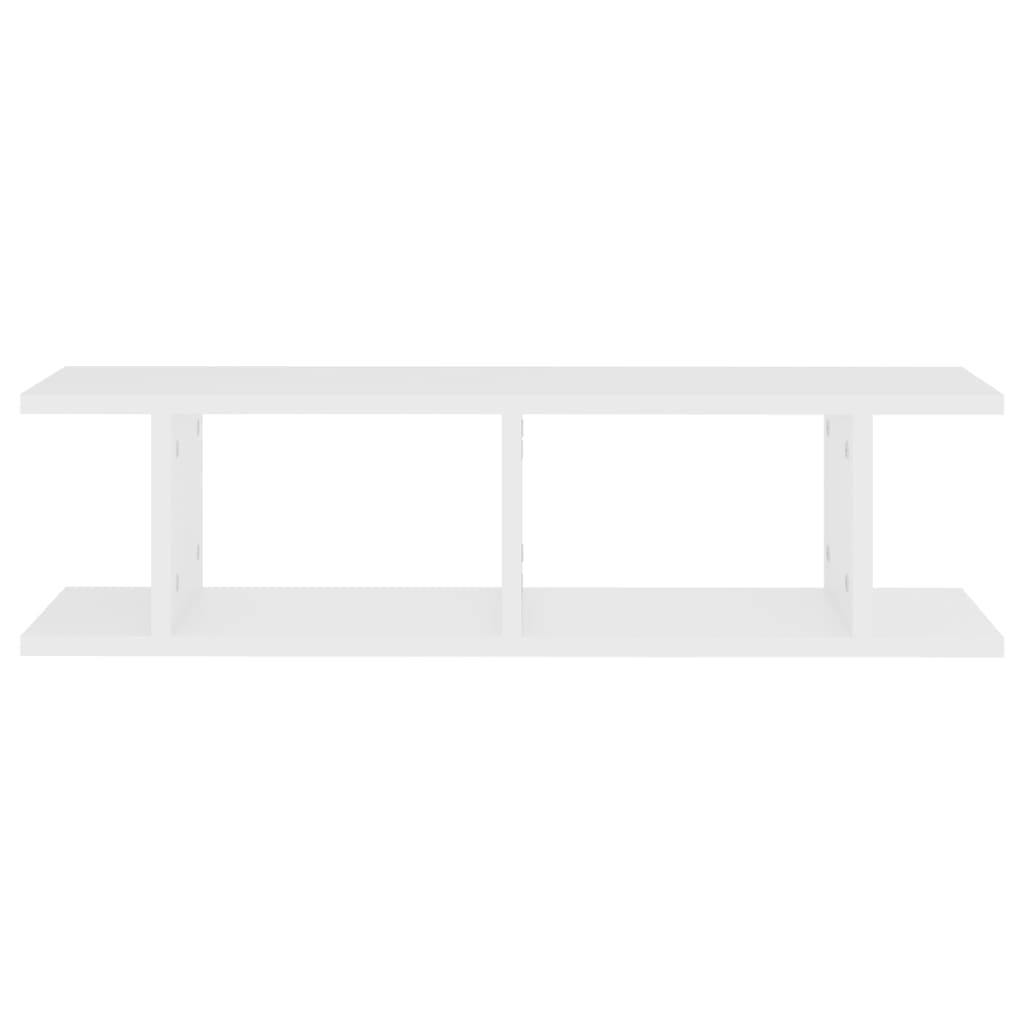 vidaXL Wandregale 2 Stk. Weiß 75x18x20 cm Holzwerkstoff