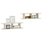 vidaXL Wandregale 2 Stk. Sonoma-Eiche 75x18x20 cm Holzwerkstoff