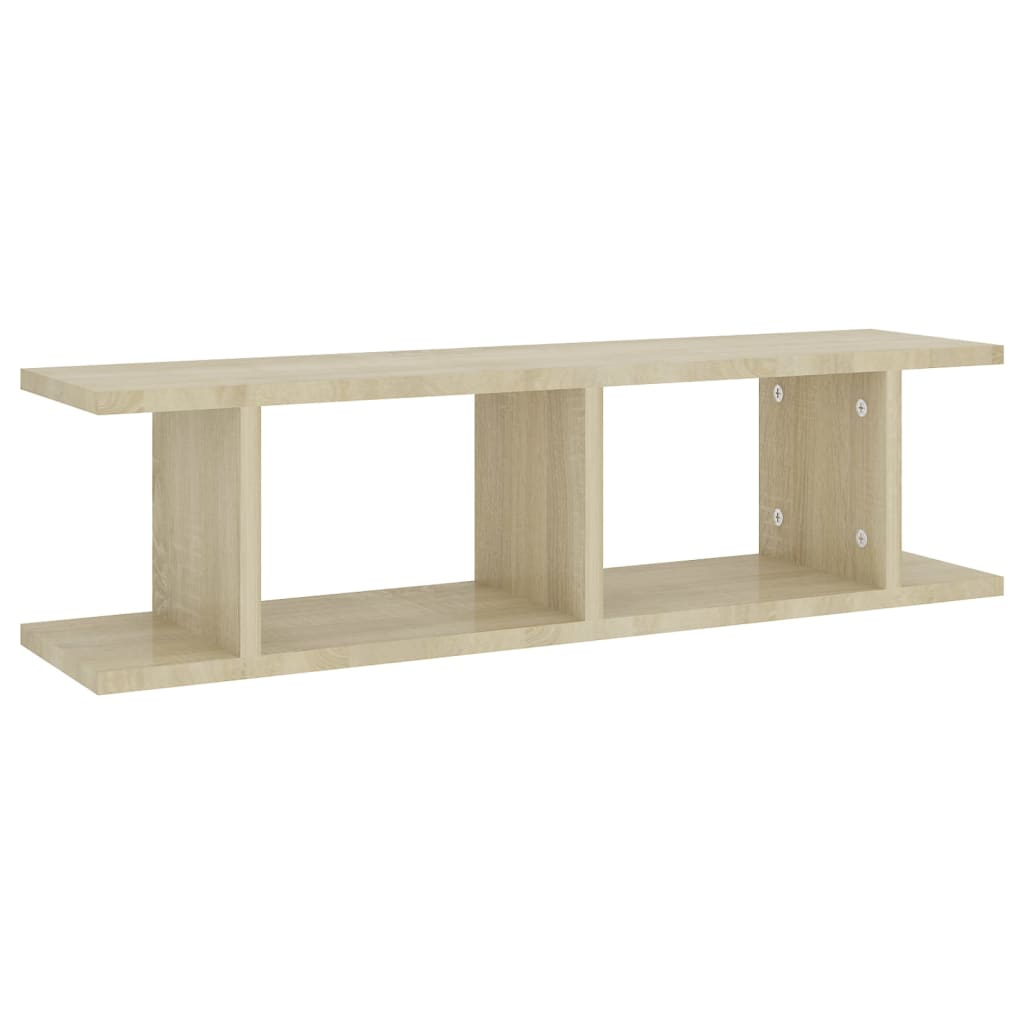 vidaXL Wandregale 2 Stk. Sonoma-Eiche 75x18x20 cm Holzwerkstoff