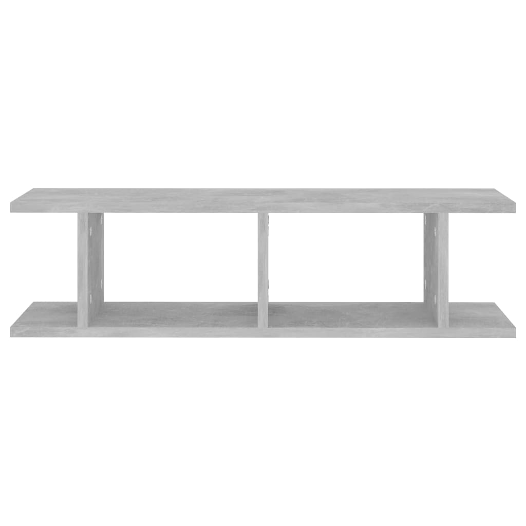 vidaXL Wandregale 2 Stk. Betongrau 75x18x20 cm Holzwerkstoff