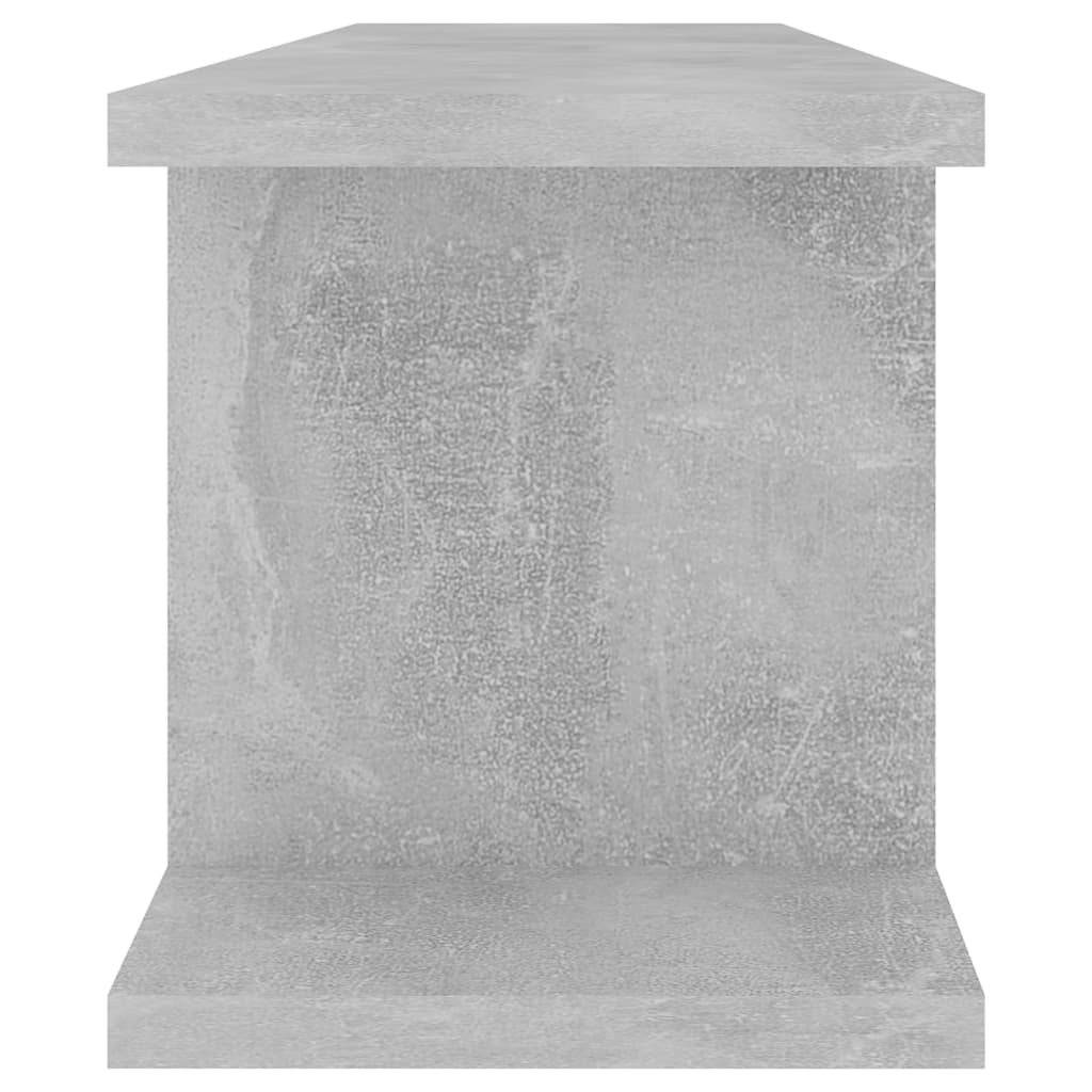 vidaXL Wandregale 2 Stk. Betongrau 75x18x20 cm Holzwerkstoff