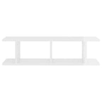 vidaXL Wandregale 2 Stk. Hochglanz-Weiß 75x18x20 cm Holzwerkstoff