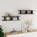 vidaXL Wandregale 2 Stk. Hochglanz-Weiß 75x18x20 cm Holzwerkstoff