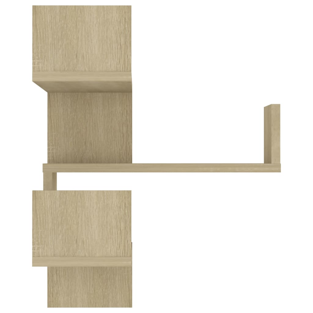 vidaXL Wand-Eckregal Sonoma-Eiche 40x40x50 cm Holzwerkstoff