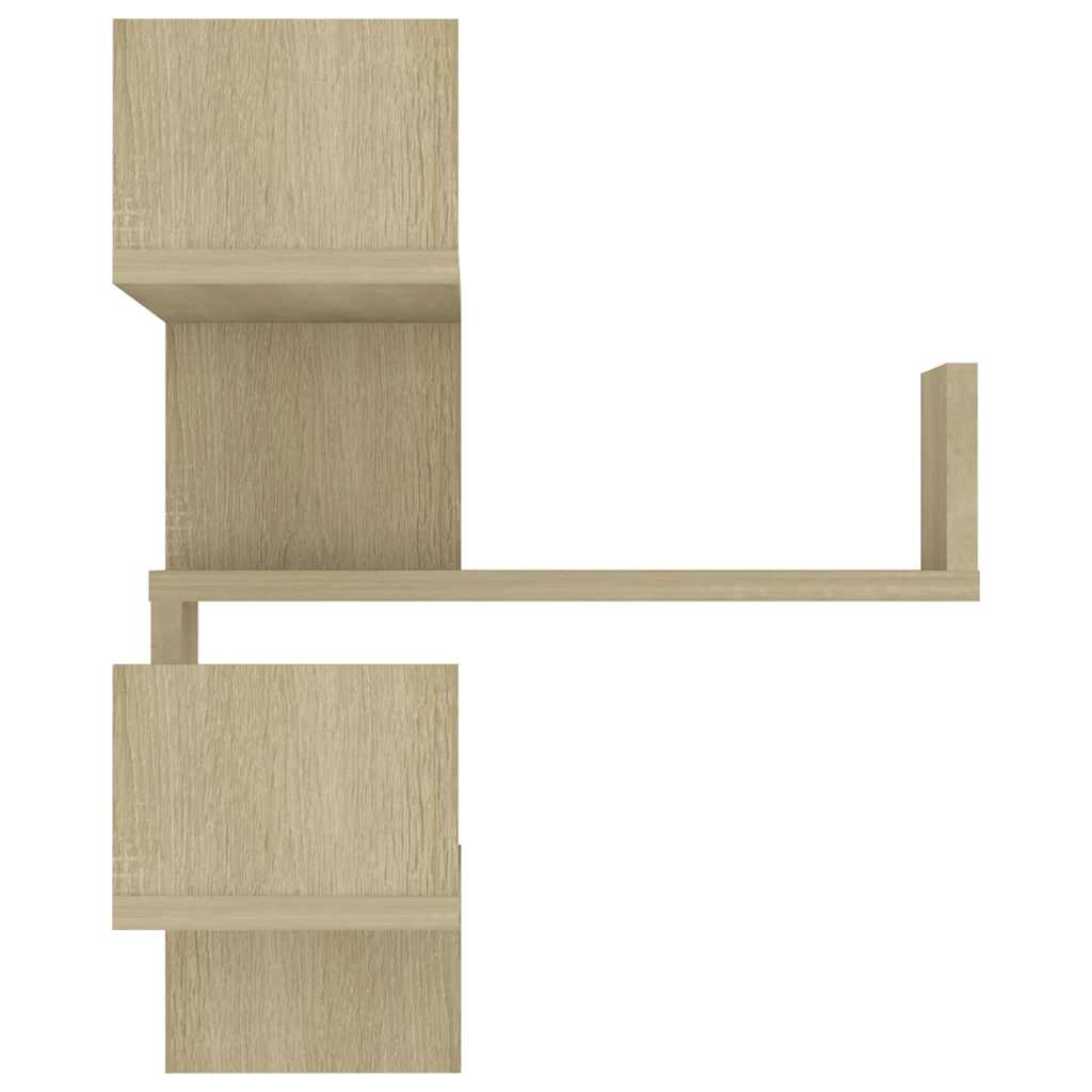 vidaXL Wand-Eckregale 2 Stk. Sonoma-Eiche 40x40x50 cm Holzwerkstoff
