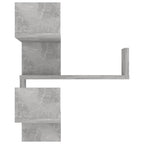 vidaXL Wand-Eckregal Betongrau 40x40x50 cm Holzwerkstoff