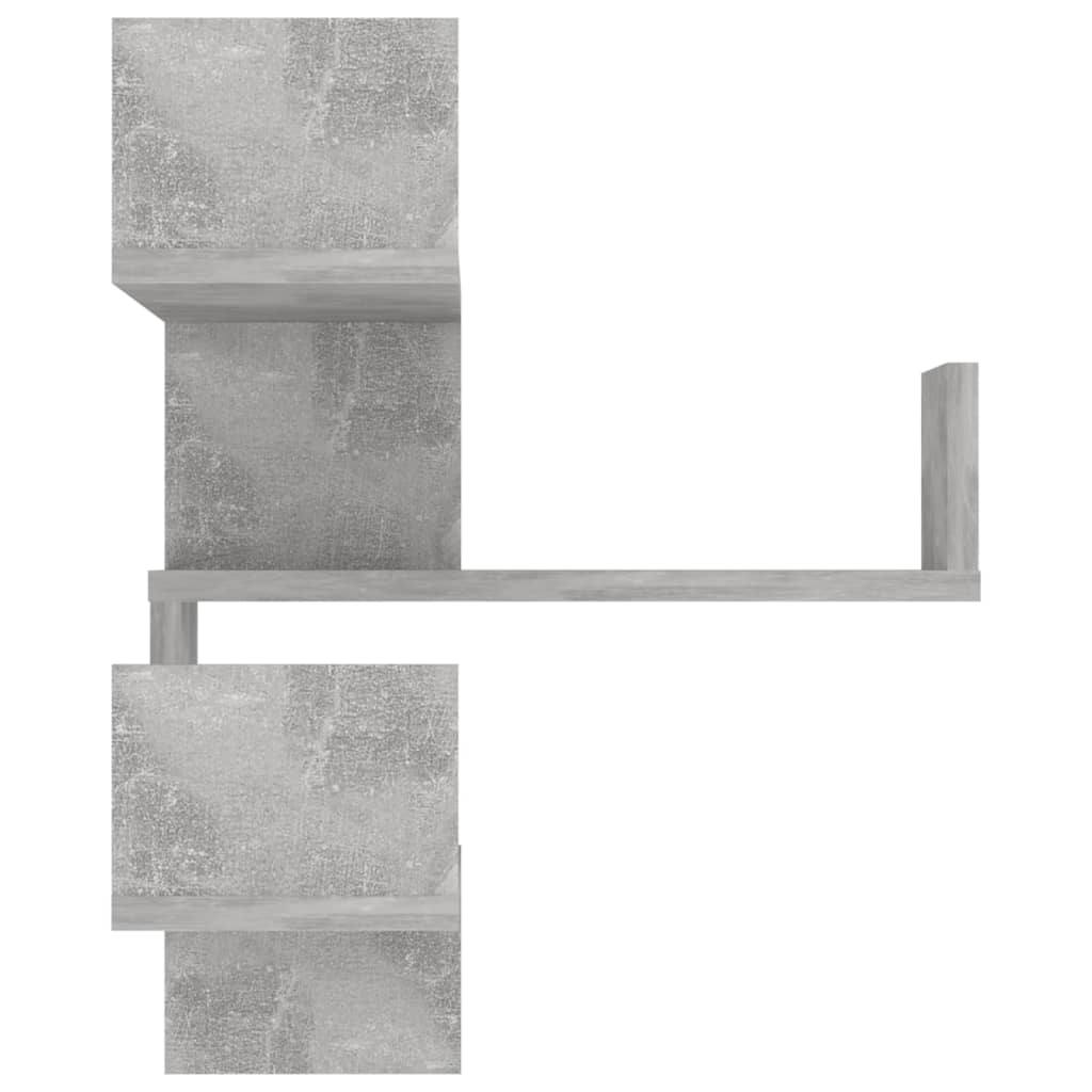 vidaXL Wand-Eckregal Betongrau 40x40x50 cm Holzwerkstoff