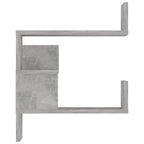 vidaXL Wand-Eckregal Betongrau 40x40x50 cm Holzwerkstoff