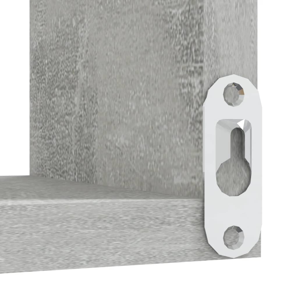 vidaXL Wand-Eckregal Betongrau 40x40x50 cm Holzwerkstoff