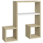 vidaXL Wandregale 2 Stk. Weiß & Sonoma-Eiche 50x15x50cm Holzwerkstoff