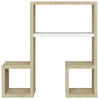 vidaXL Wandregale 2 Stk. Weiß & Sonoma-Eiche 50x15x50cm Holzwerkstoff