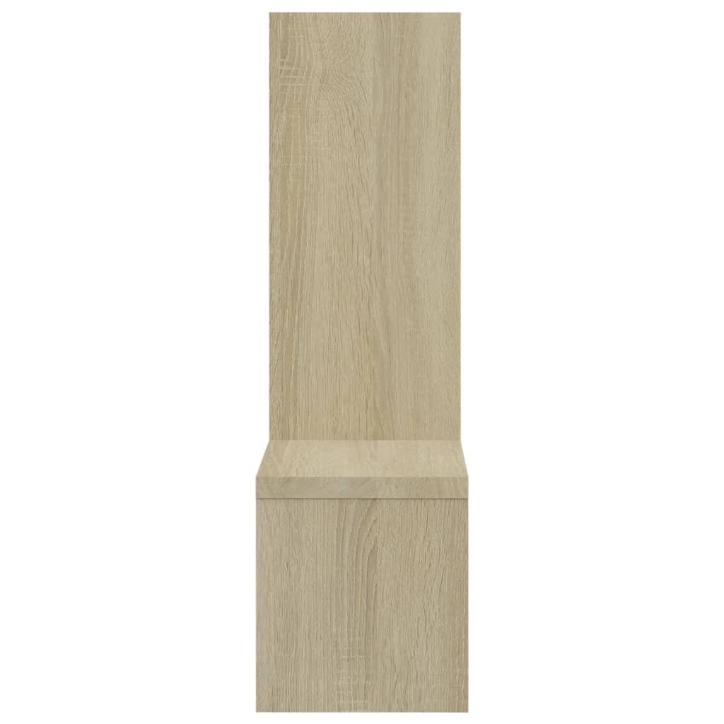 vidaXL Wandregale 2 Stk. Weiß & Sonoma-Eiche 50x15x50cm Holzwerkstoff