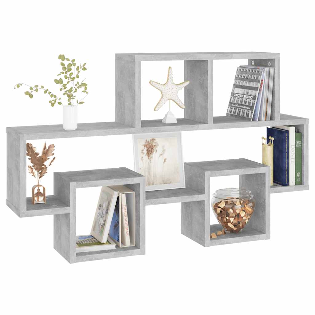 vidaXL Wandregal in Autoform Betongrau 82x15x51 cm Holzwerkstoff