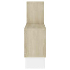 vidaXL Wandregal Autoform Weiß Sonoma-Eiche 82x15x51cm Holzwerkstoff