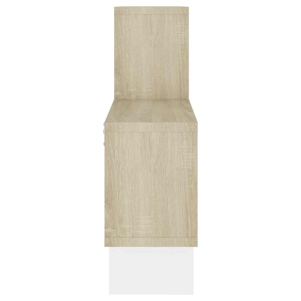 vidaXL Wandregal Autoform Weiß Sonoma-Eiche 82x15x51cm Holzwerkstoff