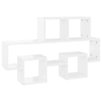 vidaXL Wandregal in Autoform Hochglanz-Weiß 82x15x51 cm Holzwerkstoff