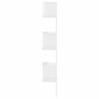 vidaXL Wand-Eckregal Hochglanz-Weiß 20x20x127,5 cm Holzwerkstoff