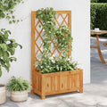 vidaXL Garten-Hochbeet mit Spalier Massivholz Akazie