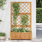 vidaXL Hochbeet mit Spalier 85x38x150 cm Massivholz Akazie