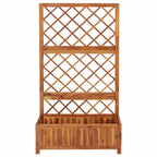 vidaXL Hochbeet mit Spalier 85x38x150 cm Massivholz Akazie