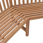 vidaXL Garten-Eckbank 185x185x90 cm Massivholz Teak