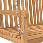 vidaXL Hollywoodschaukel Massivholz Teak 114x60x64 cm