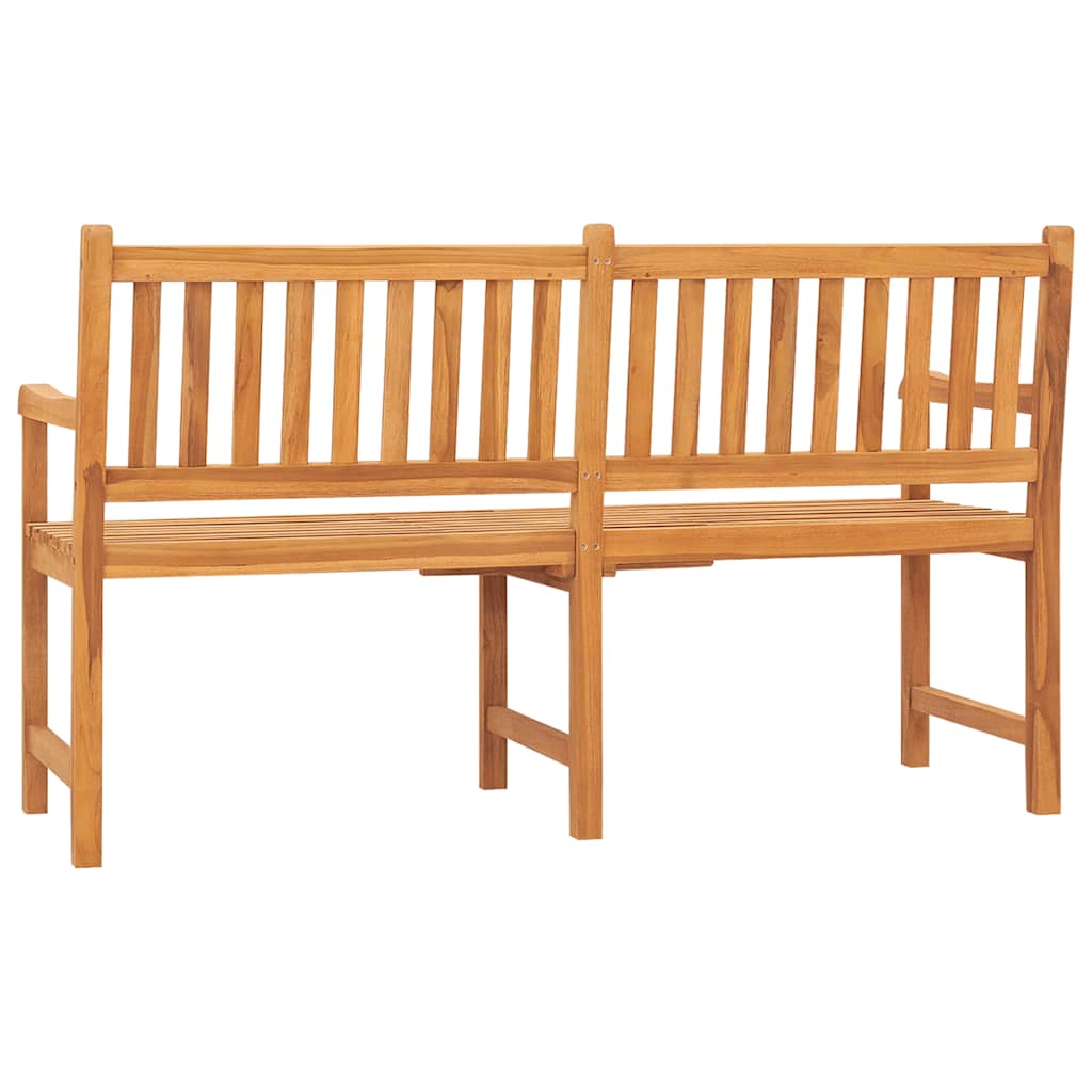 vidaXL Gartenbank 3-Sitzer mit Tisch 150 cm Massivholz Teak