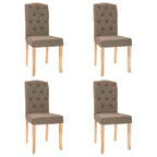 vidaXL Esszimmerstühle 4 Stk. Taupe Stoff