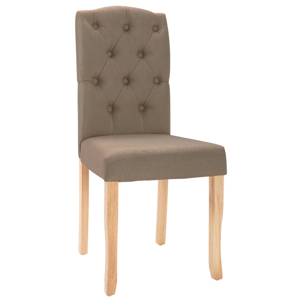 vidaXL Esszimmerstühle 4 Stk. Taupe Stoff