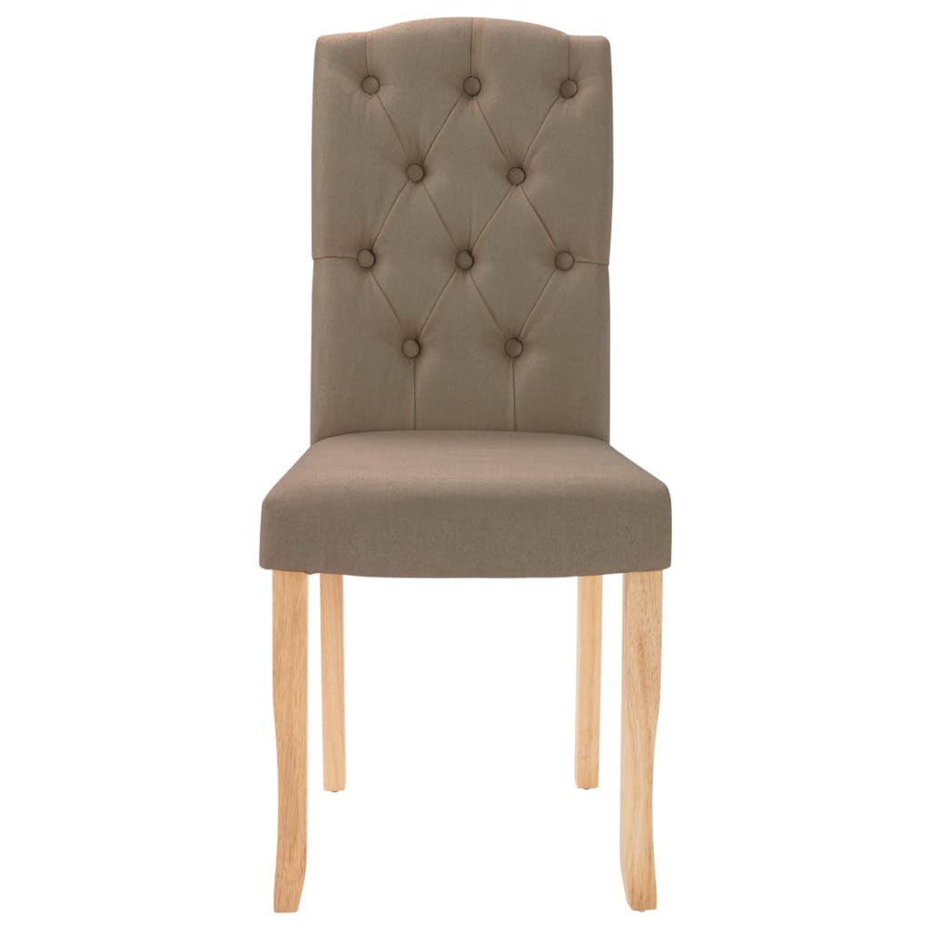 vidaXL Esszimmerstühle 4 Stk. Taupe Stoff
