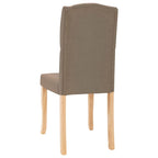 vidaXL Esszimmerstühle 4 Stk. Taupe Stoff