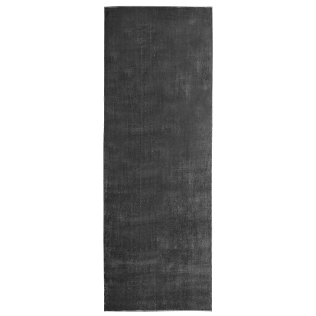 vidaXL Teppichläufer Waschbar Faltbar Anthrazit 80x300 cm Polyester