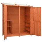vidaXL Geräteschuppen 136x75x160 cm Tanne Massivholz
