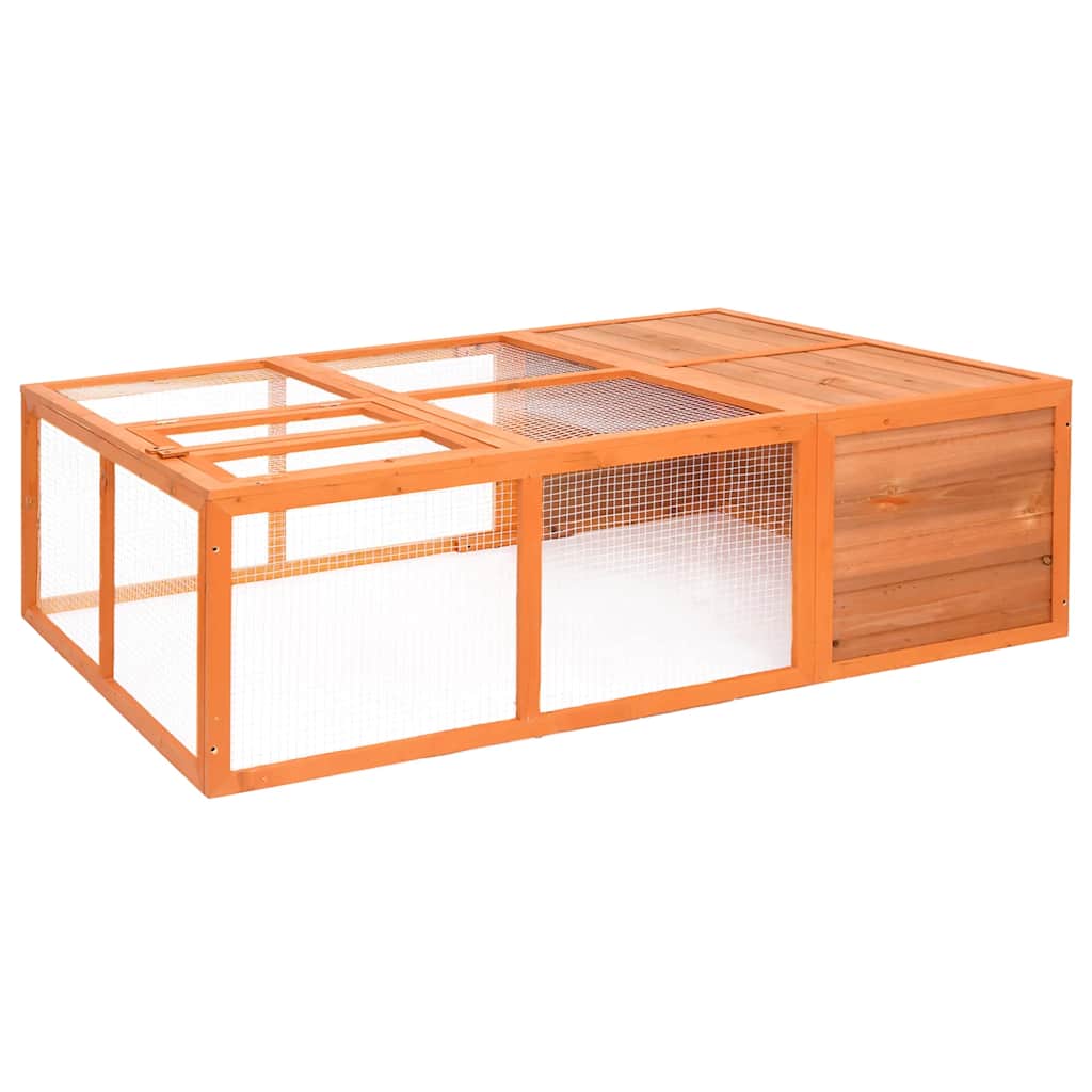 vidaXL Garten-Tierkäfig 150x100x50 cm Massivholz Tanne