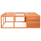 vidaXL Garten-Tierkäfig 150x100x50 cm Massivholz Tanne