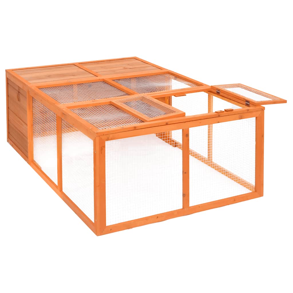 vidaXL Garten-Tierkäfig 150x100x50 cm Massivholz Tanne