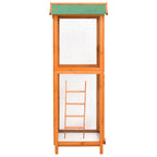 vidaXL Vogelkäfig 68x62x166 cm Massivholz Fichte