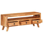 vidaXL TV-Schrank 110x30x40 cm Massivholz Akazie