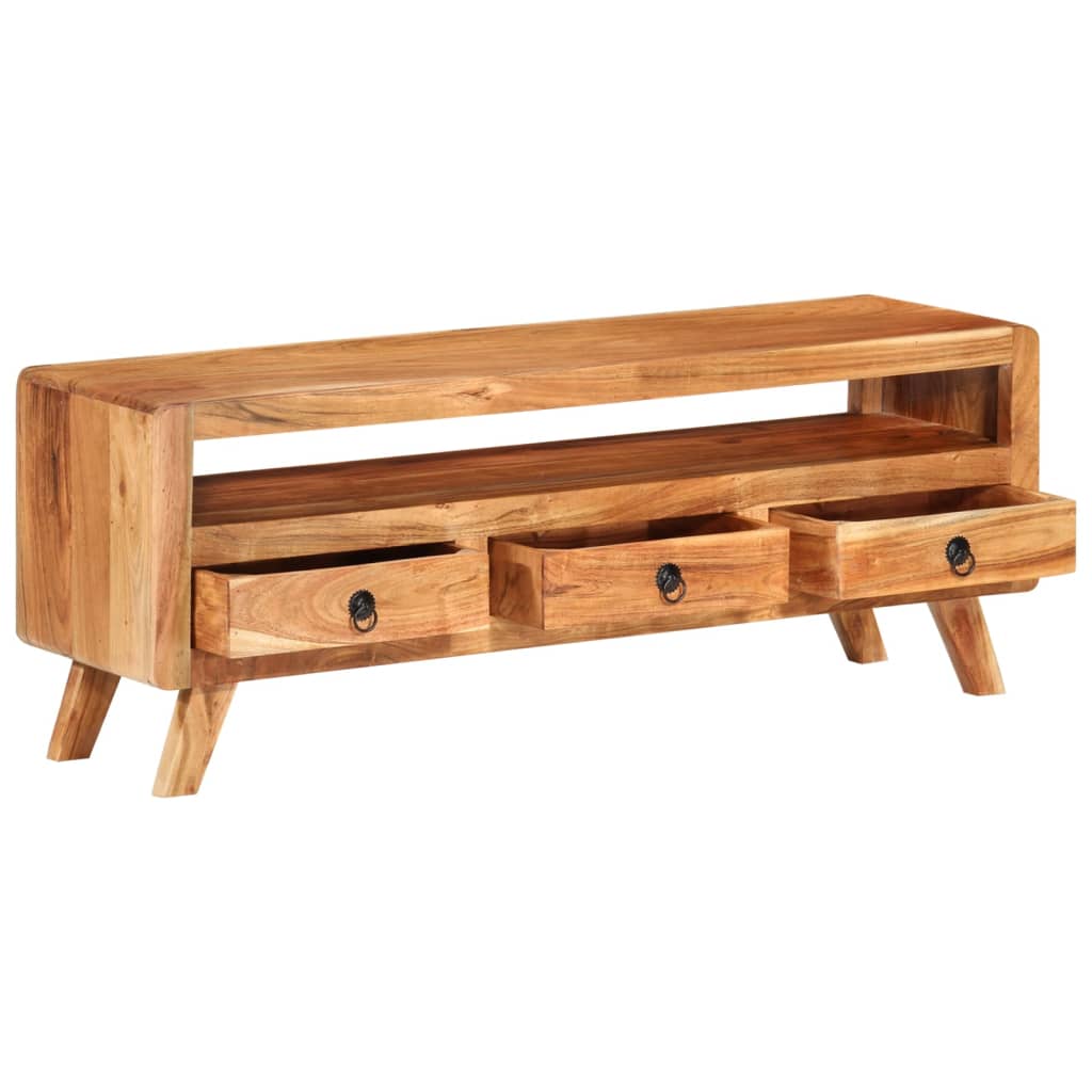 vidaXL TV-Schrank 110x30x40 cm Massivholz Akazie