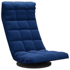 vidaXL Bodenstuhl Drehbar Blau Samt