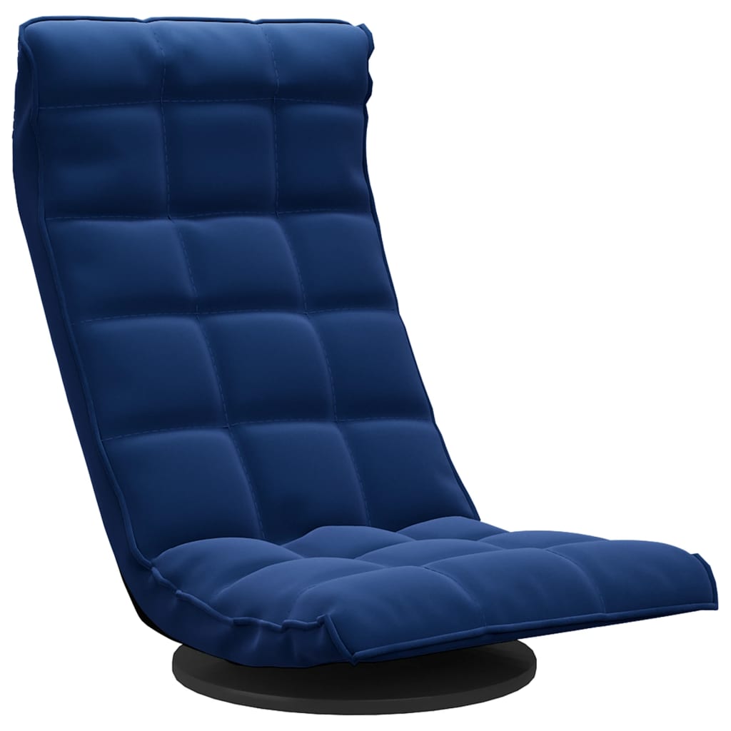 vidaXL Bodenstuhl Drehbar Blau Samt