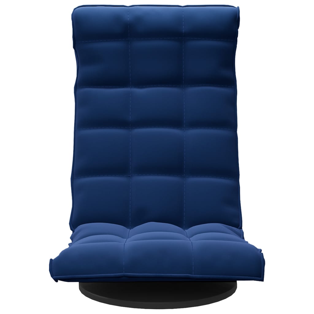 vidaXL Bodenstuhl Drehbar Blau Samt