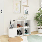 vidaXL Flur-Schuhschrank Weiß 105x35,5x70 cm Holzwerkstoff