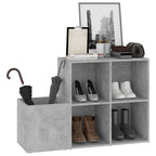 vidaXL Flur-Schuhschrank Betongrau 105x35,5x70 cm Holzwerkstoff