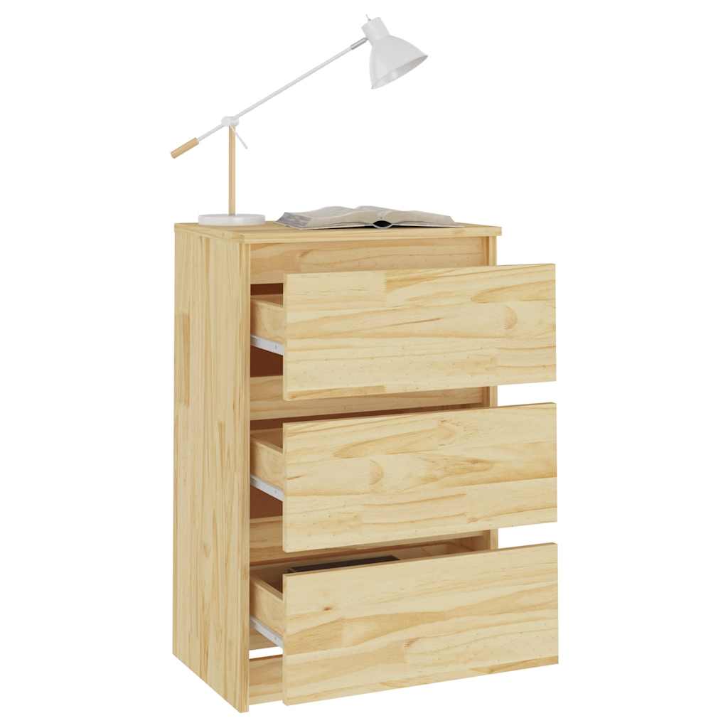 vidaXL Nachtschrank 40x29,5x64 cm Massivholz Kiefer
