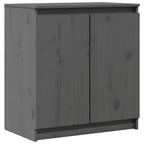 vidaXL Beistellschrank Grau 60x36x65 cm Massivholz Kiefer
