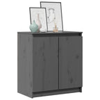 vidaXL Beistellschrank Grau 60x36x65 cm Massivholz Kiefer