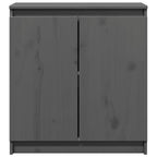 vidaXL Beistellschrank Grau 60x36x65 cm Massivholz Kiefer